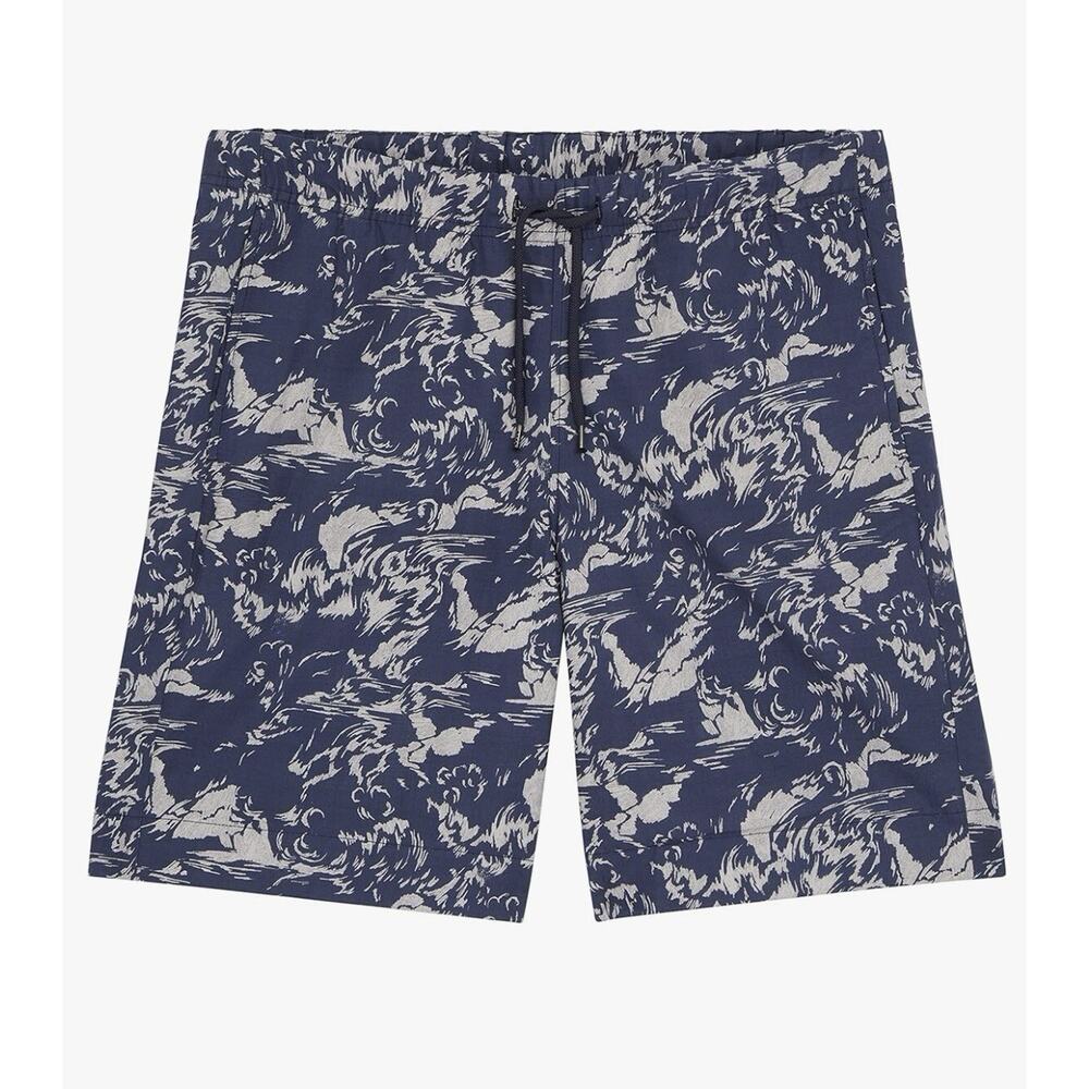 Last Pair! NWT $195 Paul Smith Men’s 100% Cotton, Drawstring Shorts, Navy, XL